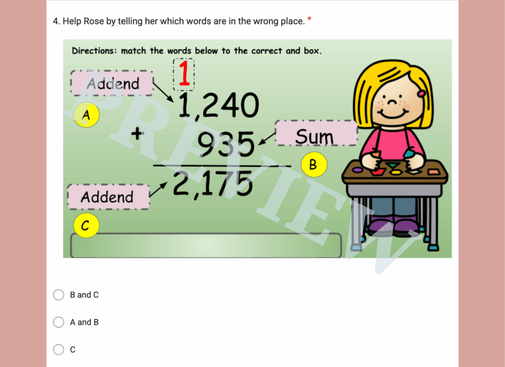 Multi-digit addition quiz Multi-digit addition quiz